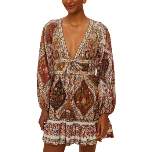 FARM Rio romantic nature multicolor mini dress