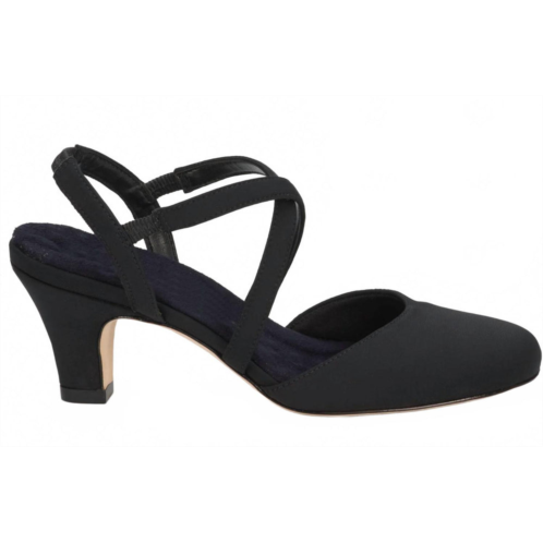 DREW womens caliente comfort pump heels in black micro