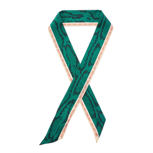 Jimmy Choo logo silk scarf