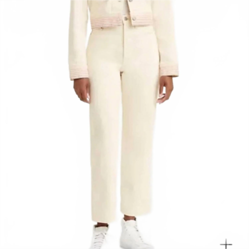 LEVI premium ribcage straight ankle jeans in cream