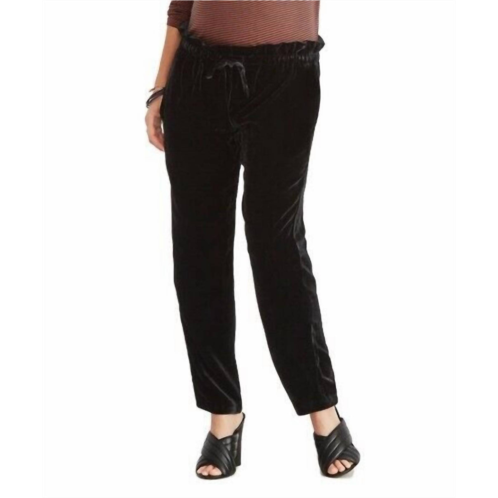 Hatch paperbag maternity pant in black velvet