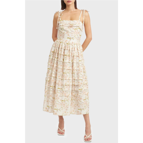 En Saison callie midi dress in peony green