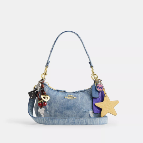Coach Outlet teri shoulder bag in loved denim with charms