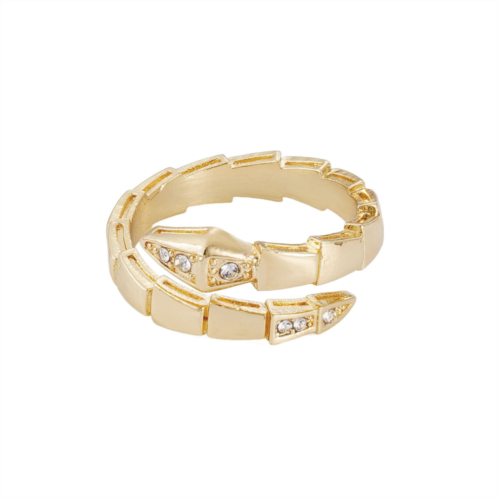 Adornia 14k gold plated snake wrap ring
