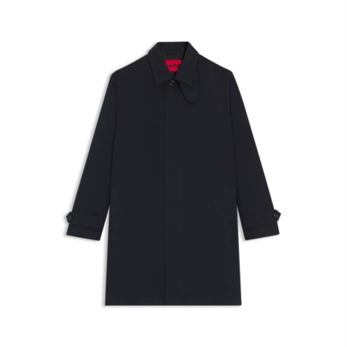HUGO regular-fit coat in water-repellent gabardine