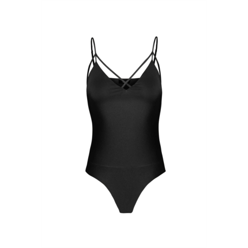 AFRM cole bodysuit in noir