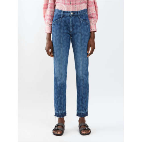 ISABEL MARANT womens sulanoa slim jean in blue