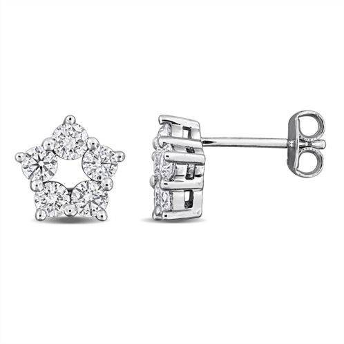 Mimi & Max created forever 1 1/10ct tw lab-grown diamond open star stud earrings sterling silver