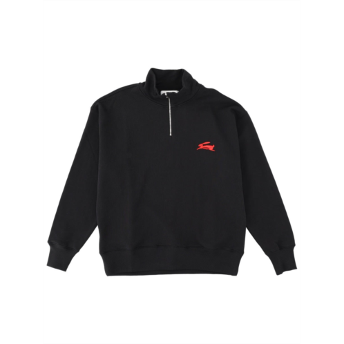MSGM half-zip black graphic sweatshirt