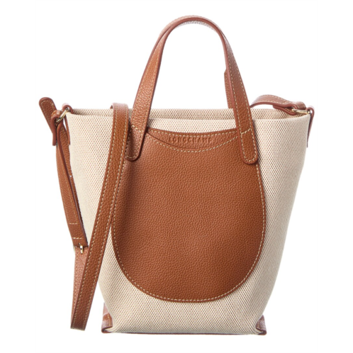 Longchamp epure canvas & leather crossbody