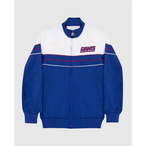 Starter mens new york giants nylon full-zip jacket in blue