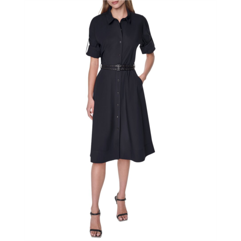 DKNY roll tab button-down dress