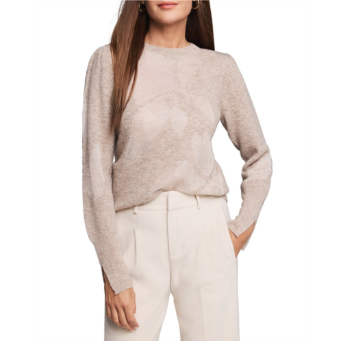 NICZOE lace knit floral wool & alpaca-blend sweater