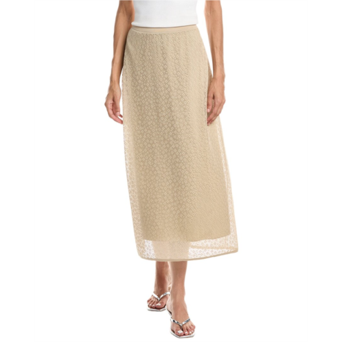 Theory floral lace midi skirt