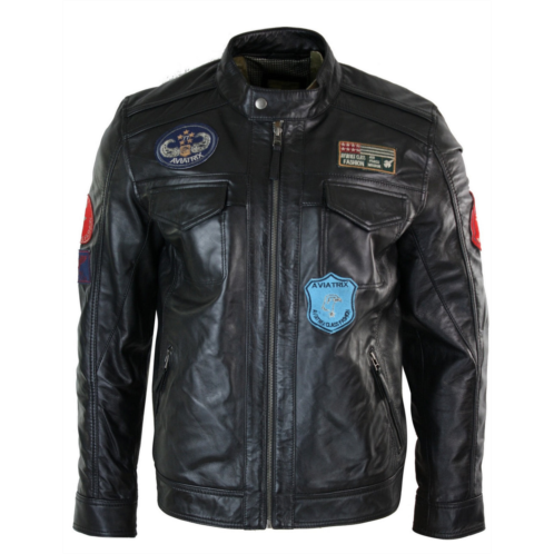 TruClothing leather jacket badge racing us pilot