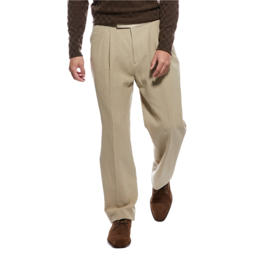 TODD SNYDER relaxed linen tuxedo trouser