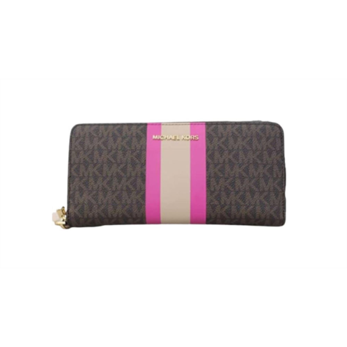 michael kors jet set travel continental wristlet - wild berry multi