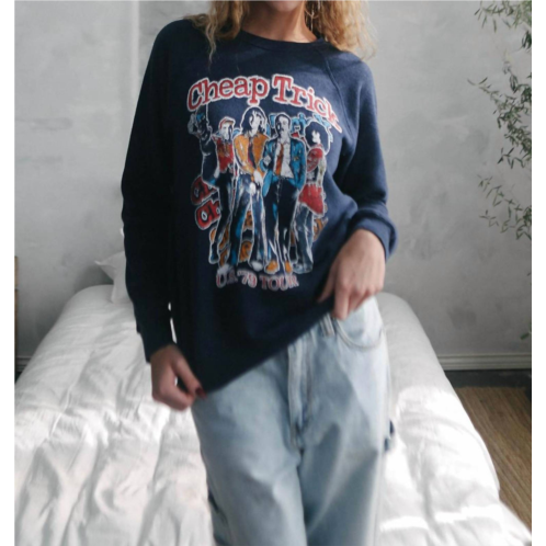 People of Leisure cheap trick 1979 us tour sweatshirt in blue