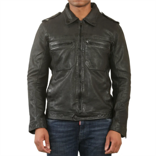 TruClothing classic leather shirt jacket
