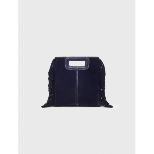 Maje topstitched suede m bag