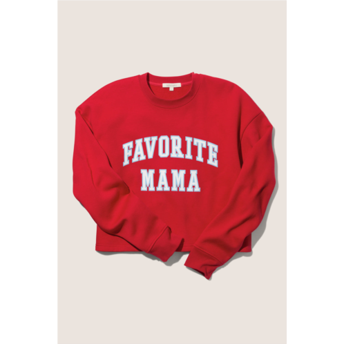 favorite DAUGHTER womens cropped favorite mama sweatshirt