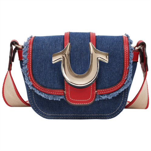 true religion asher frayed edge mini flap crossbody