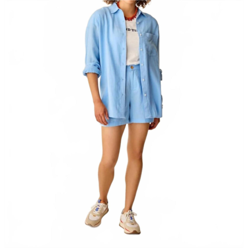 Carve Designs suki linen shorts in sky blue