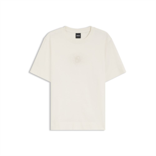 BOSS regular-fit cotton t-shirt with double-b monogram embroidery