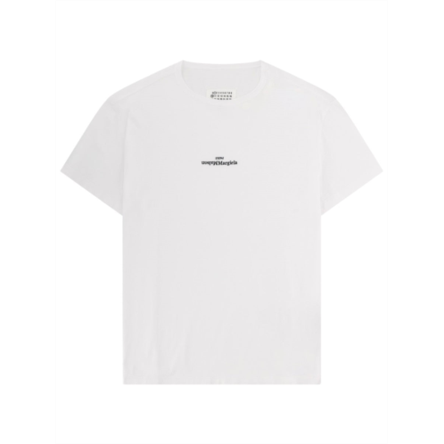 MAISON MARGIELA boxy crew neck upside text cotton t-shirt