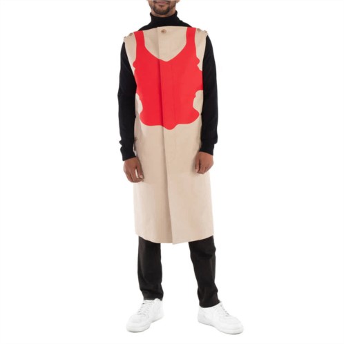 Burberry mens soft fawn reconstructed-print sleeveless car coat