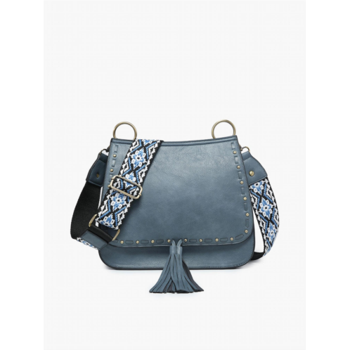 Jen & Co. womens bailey crossbody bag in denim