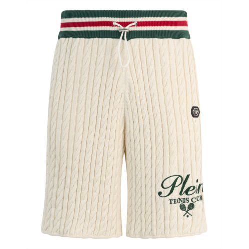PHILIPP plein knitted drawstring shorts plein tennis