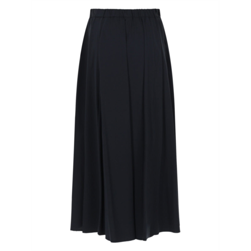 ASPESI neutral flowing a-line cotton-blend midi skirt