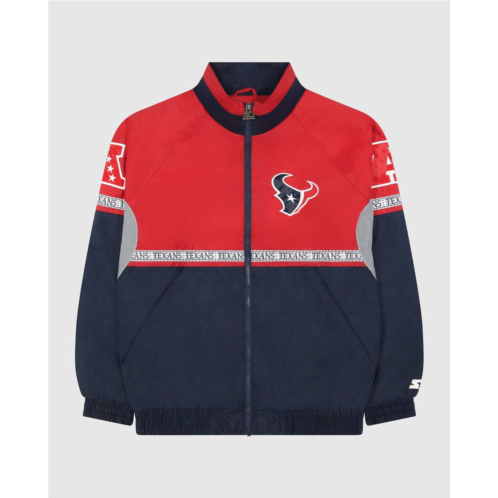 Starter mens houston texans full-zip academy ii jacket in red and navy