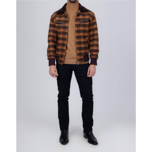 BARABAS dappledrobe bomber jacket in coffee