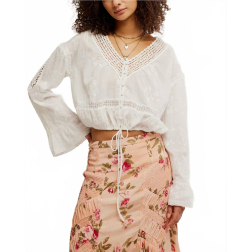 Free People sweet love blouse in egret