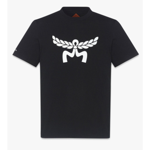 Mcm laurel logo print t-shirt in organic cotton