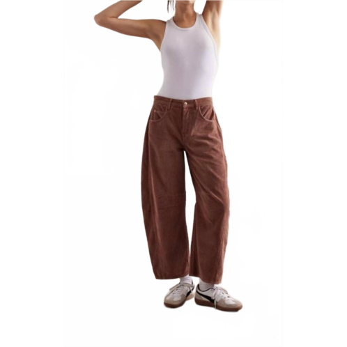 Free People good luck cord - barrel leg in emperador - rust brown