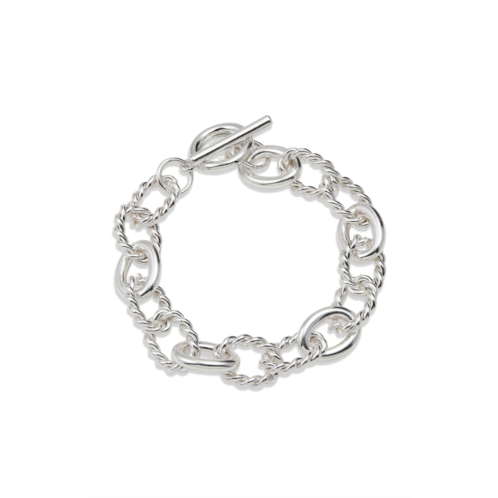 SAVVY CIE JEWELS rhodium plated open link chunky bracelet
