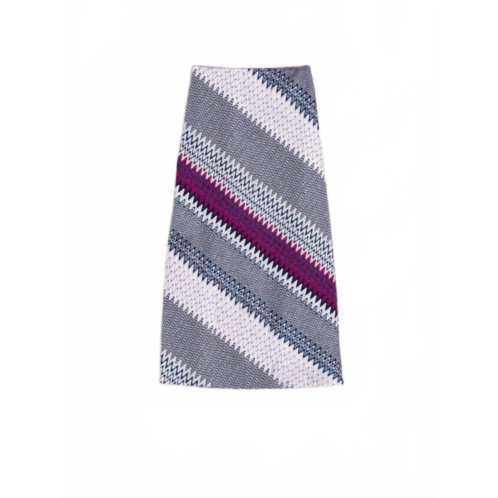 Vilagallo womens sirena skirt in marino plata jacquard