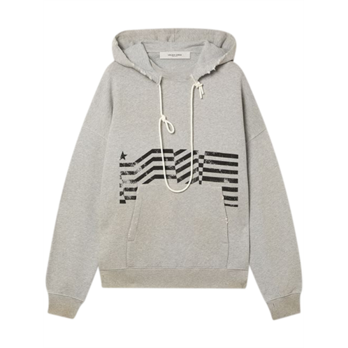 GOLDEN GOOSE hooded sweatshirt with distressed graphic design