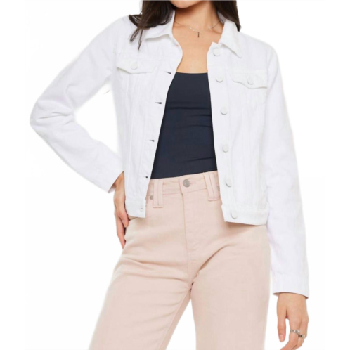 KanCan kendale denim jacket in white