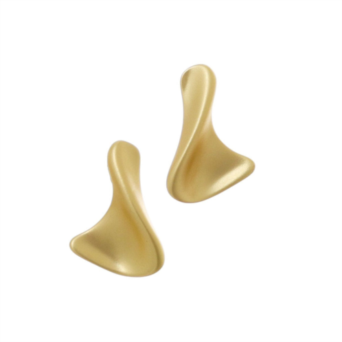 Adornia 14k gold plated twist stud earrings