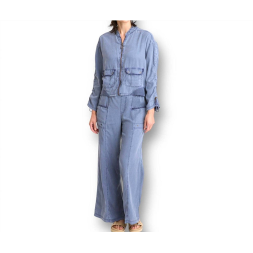 XCVI ralf corded sleeves jacket in blue