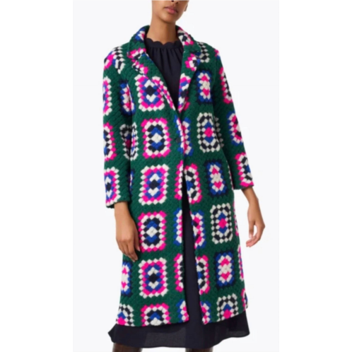Vilagallo sienna coat in crochet verde
