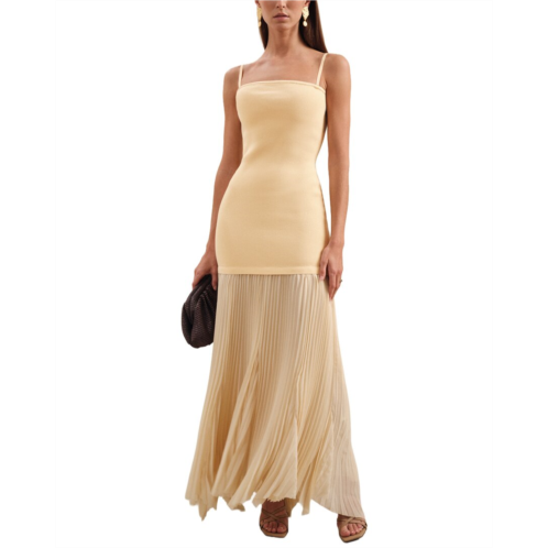 Reiss milana knit woven midi dress