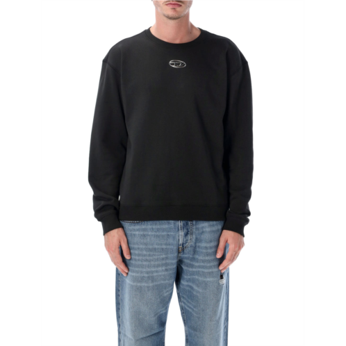 DIESEL black norm crewneck logo sweatshirt
