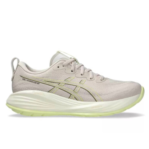 ASICS womens gel cumulus 27 shoe in mineral beige/huddle yellow