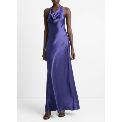 Vince satin cowl-neck maxi dress