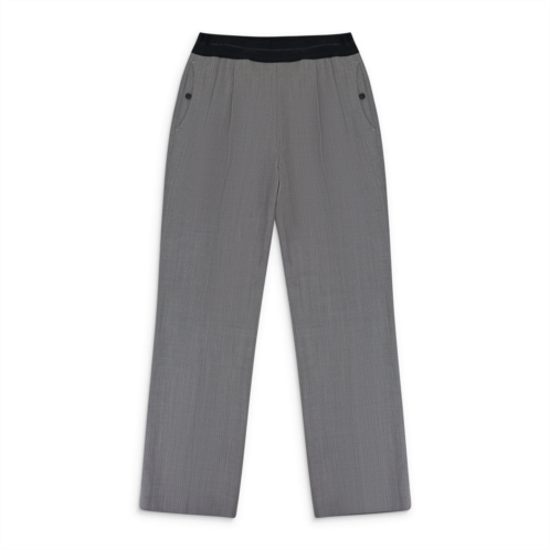 Helmut Lang grey with logo pull on elastic band waist trousers